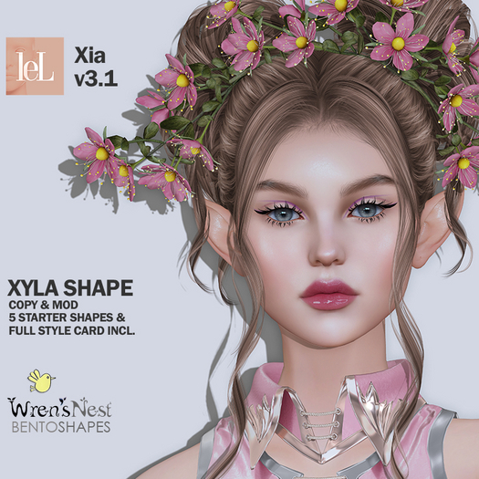 Second Life Marketplace { wren's nest } Xyla shape for LeLutka Xia v3.1